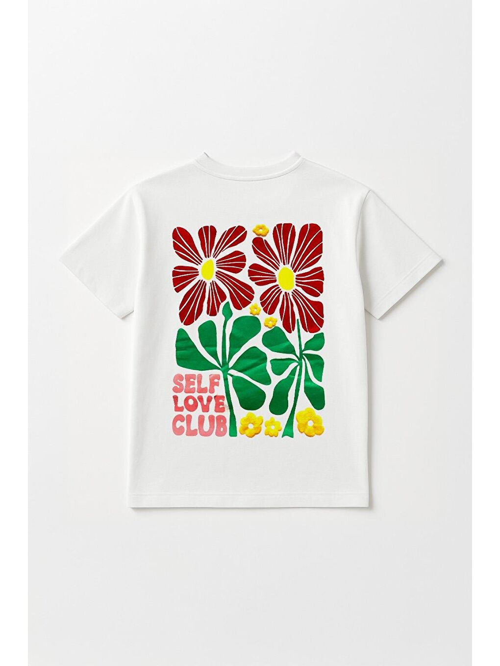 Beyaz Kız Çocuk %100 Pamuklu Kabartma Baskılı Tişört (3-4 Yaş 8-9 Yaş)-3