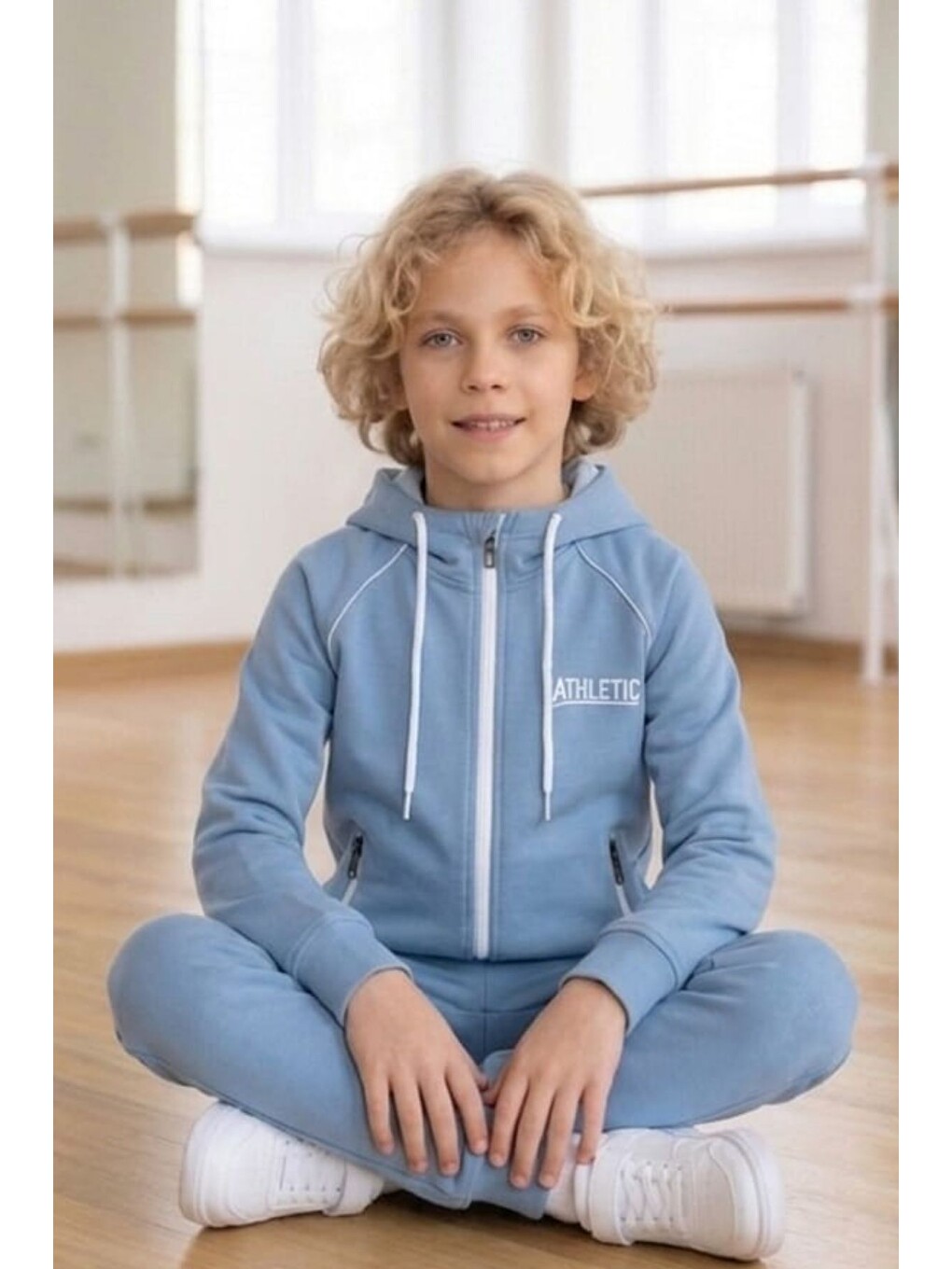 İndigo Erkek Çocuk Scuba Atheletic Reglan Kol Kapüşonlu Dalgıç Kumaş Eşofman Takımı Esf7028-5