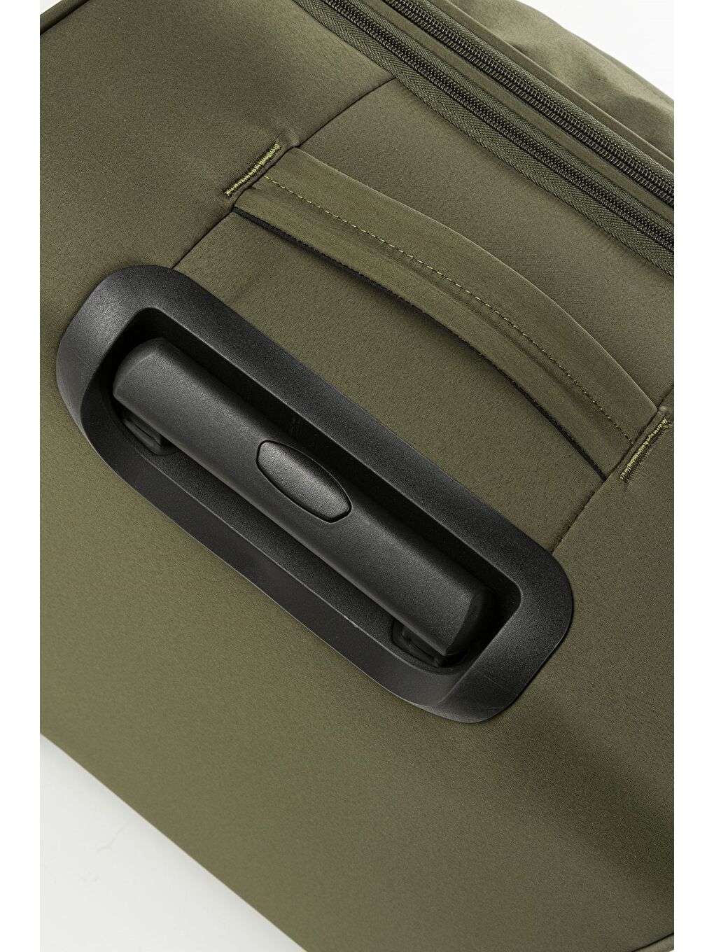 Unisex  Ekstra Hafif Haki Kumaş Orta Boy Valiz-5