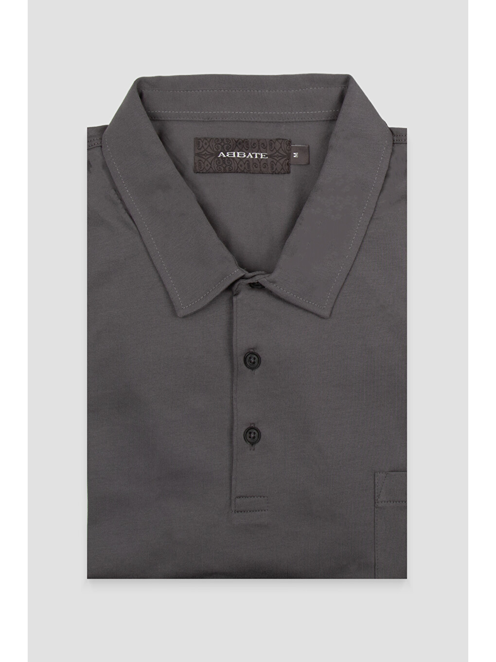 Bivo Merserize Pamuklu Modern Fit Koyu Gri Polo Yaka Erkek Düz Polo Shirt-3