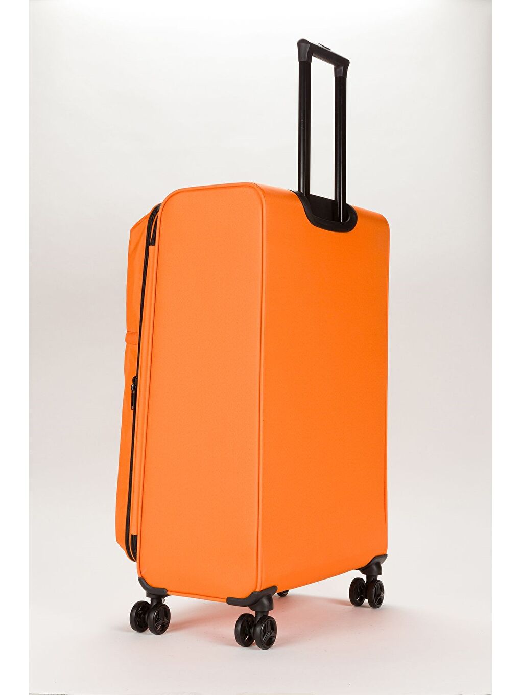 Turuncu Unisex  Ekstra Hafif Siyah Kumaş Büyük Boy Valiz-1