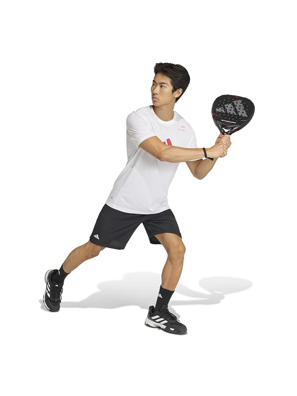 Padel Erkek Beyaz Yuvarlak Yaka Tişört-2