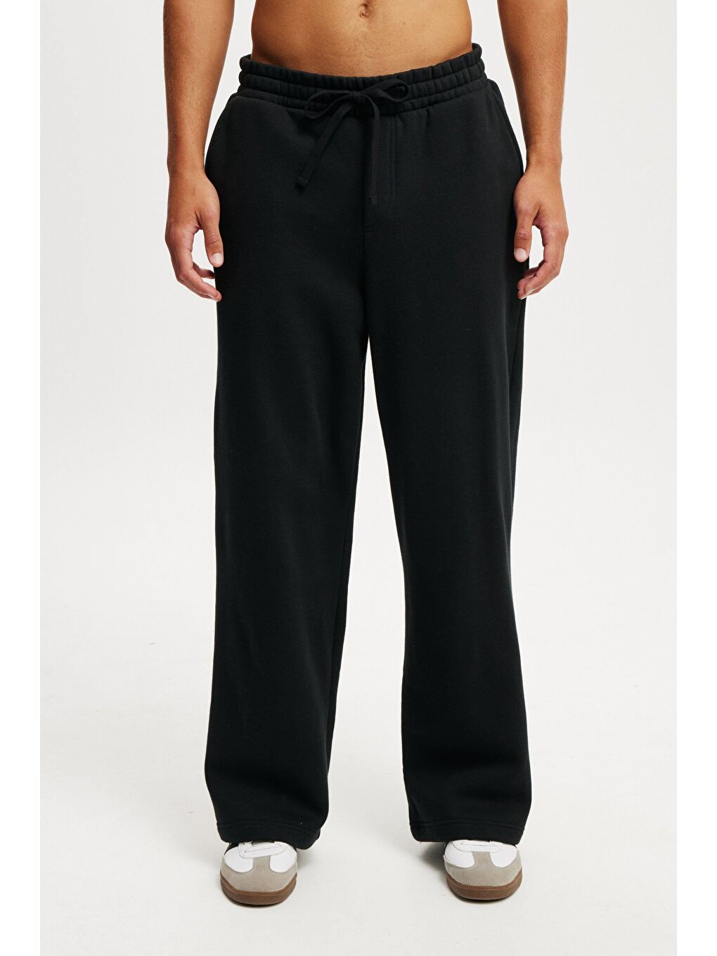 Siyah Rahat Kesim Erkek Eşofman Altı E6578-3