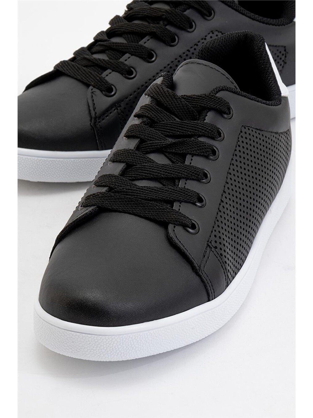 Siyah Kadın Spor Sneaker Ayakkabı Sİyah - Beyaz-2