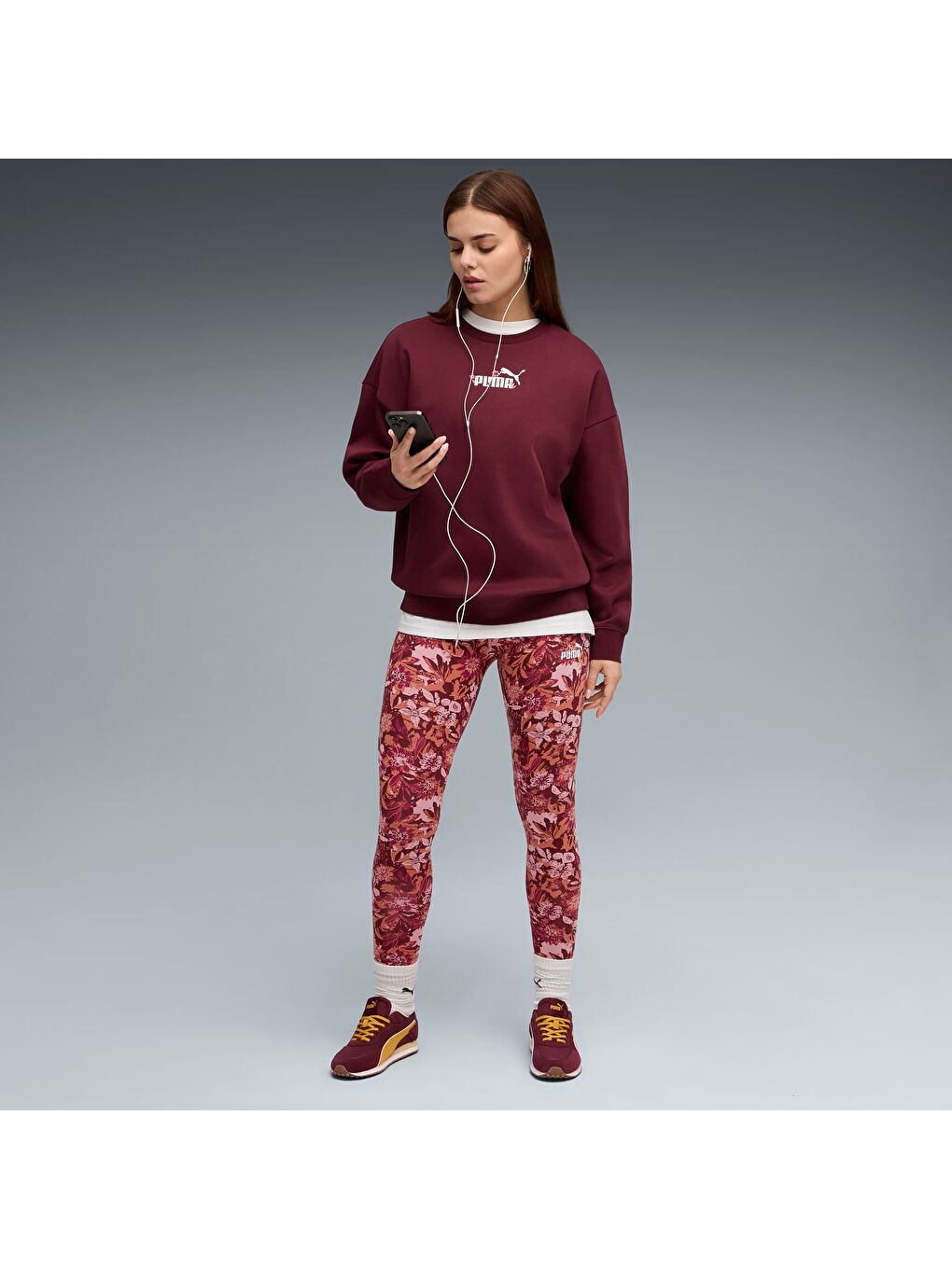 Bordo ESSENTIALS Nature 2.0 Kadın Tayt-1