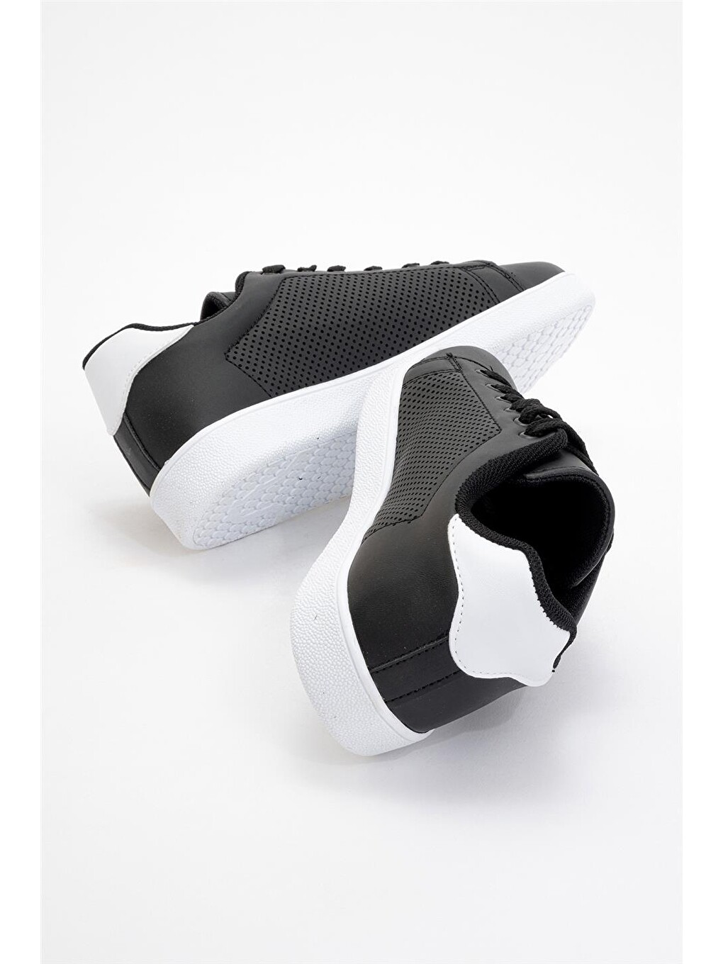Siyah Kadın Spor Sneaker Ayakkabı Sİyah - Beyaz-3