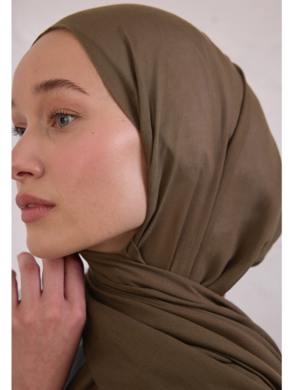 Kahverengi Soft Viskon Şal Tozlu Kahve-2