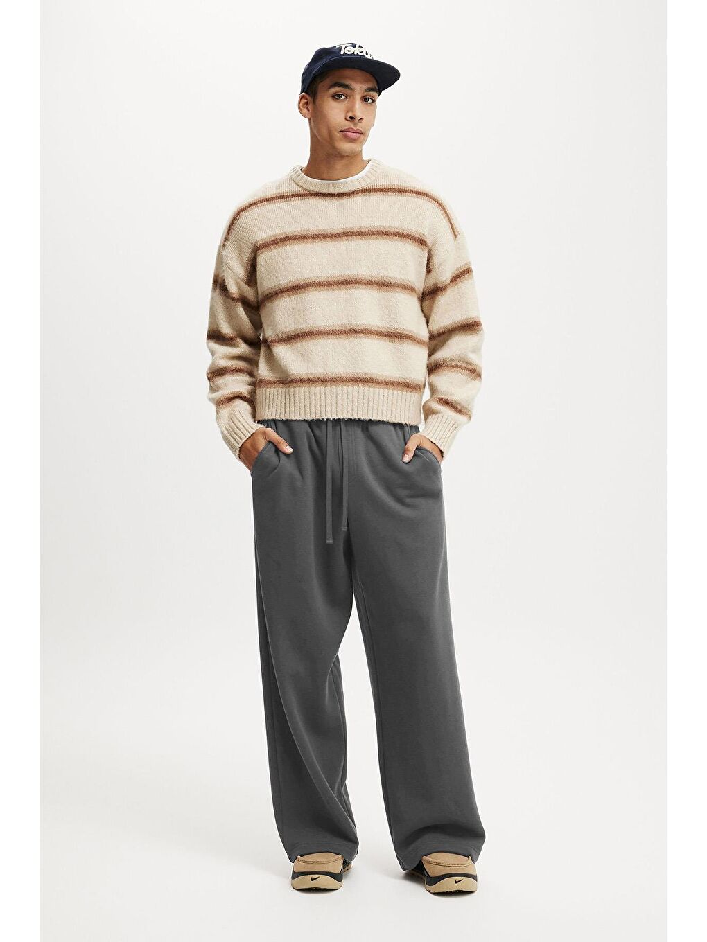 Gri Füme Rahat Kesim Erkek Eşofman Altı E6578-3