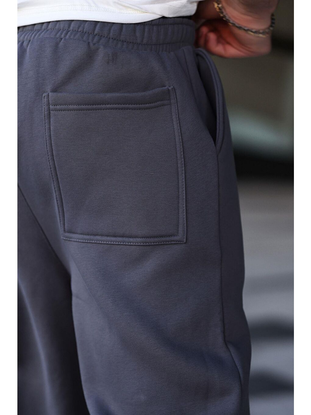 Gri Füme Rahat Kesim Erkek Eşofman Altı E6578-5