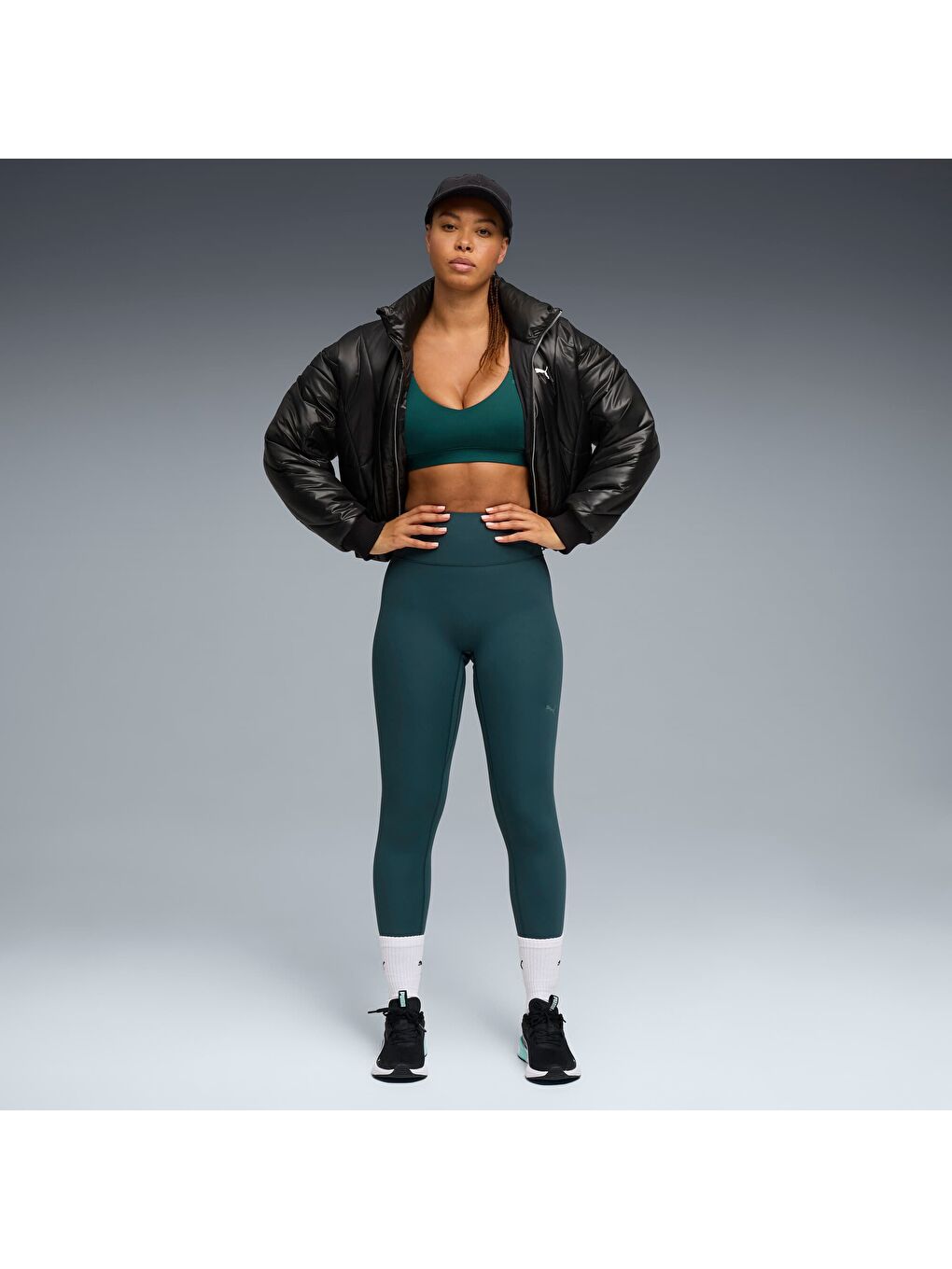 Yeşil SHAPELUXE Kadın Yüksek Bel Antrenman Taytı-1