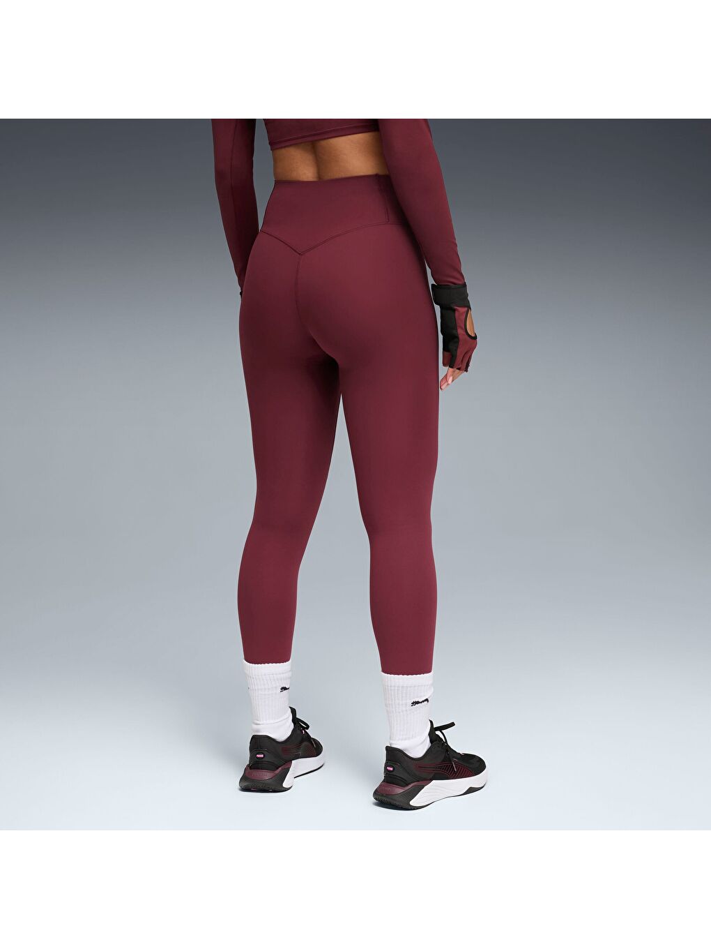 Bordo SHAPELUXE Kadın Yüksek Bel Antrenman Taytı-2