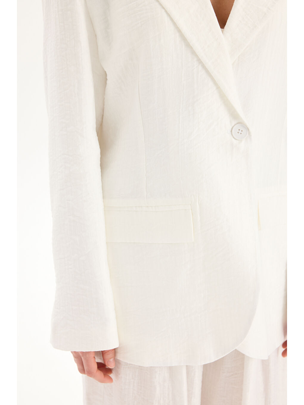 Arisa Kemer Detay Ekru Blazer Ceket-6