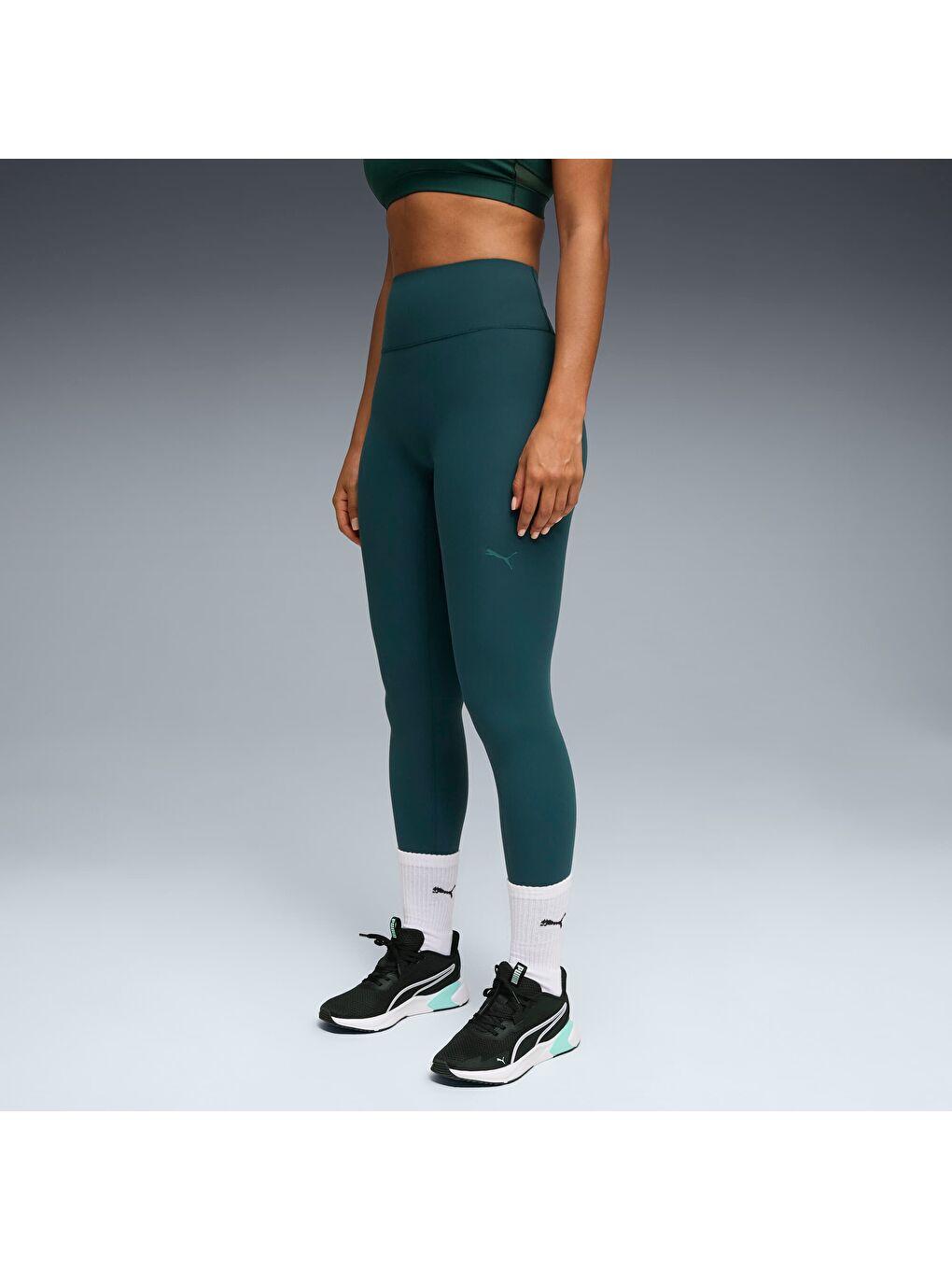 Yeşil SHAPELUXE Kadın Yüksek Bel Antrenman Taytı-4