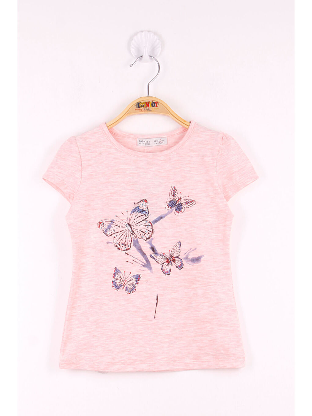 Pembe Kız Çocuk Baskılı T-Shirt