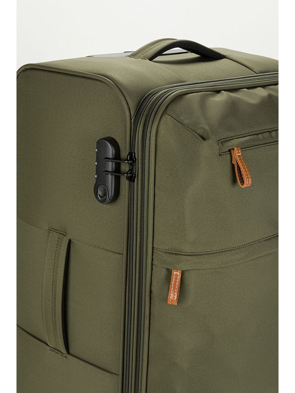 Haki Unisex  Ekstra Hafif Siyah Kumaş Büyük Boy Valiz-3