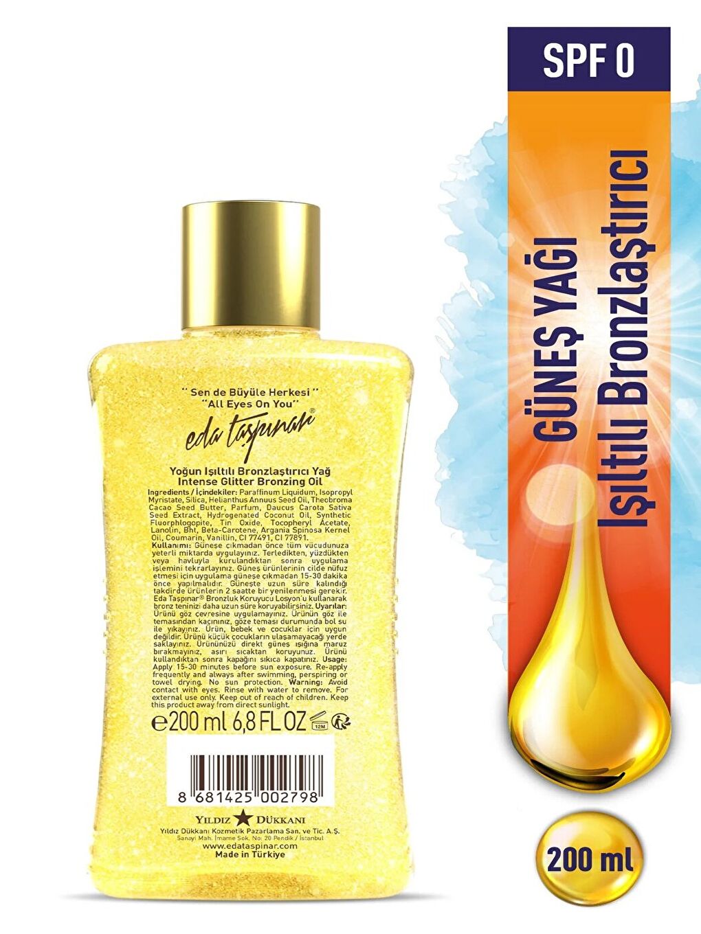 Yoğun Işıltılı Bronzlaştırıcı Yağ - 200 ml-1