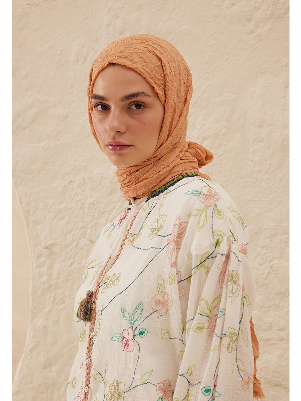 Pembe Vual Crash Şal Şeftalı-2