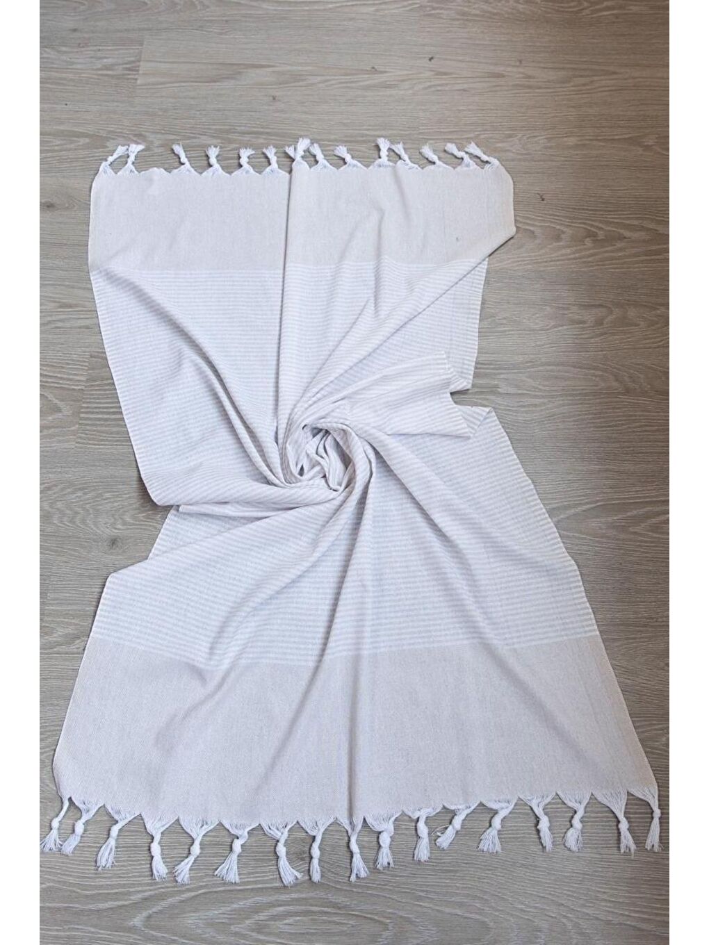 Bej 2 Adet %100 Pamuk Peştemal Büşra BEJ/90X180-4