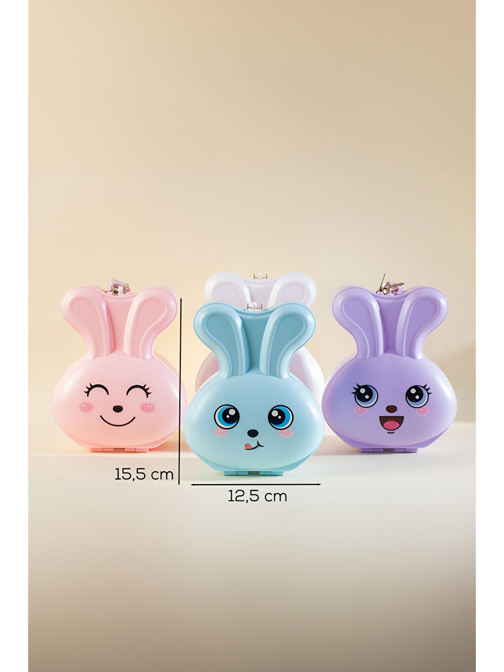 041-1 Pvc Anahtarlı Kilitli Gülenyüz Kumbara Lila 12,5X15,5cm-1