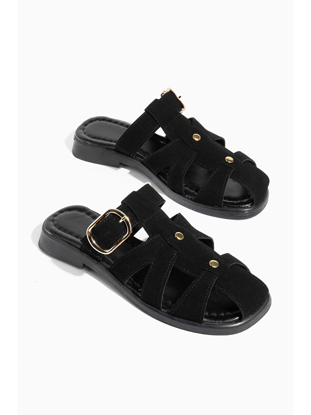Siyah Sara Günlük Ortopedik Kadın Terlik