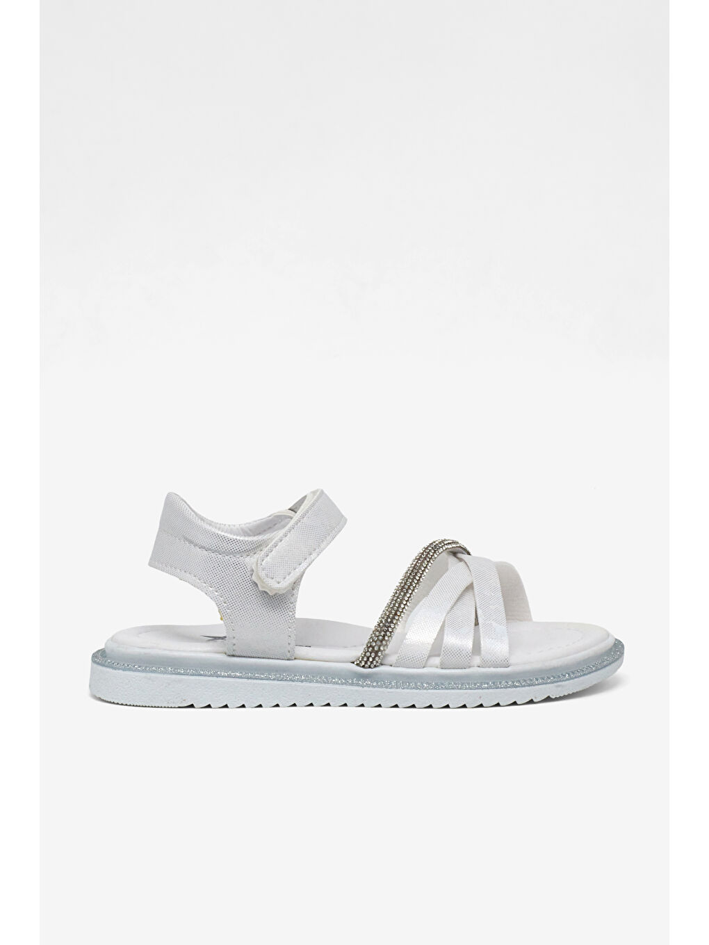 Çocuk Unisex Beyaz Çoçuk Çarpraz Bağlı Sandalet-4