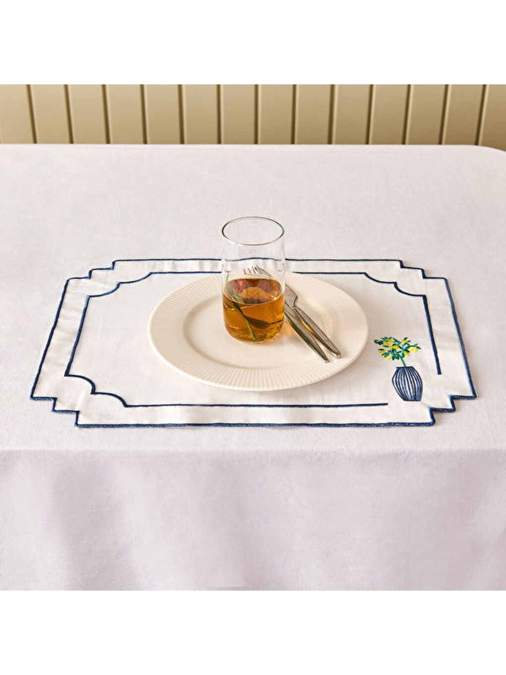 Soft Lime Amerikan Servis - Beyaz - 30x50 cm-1