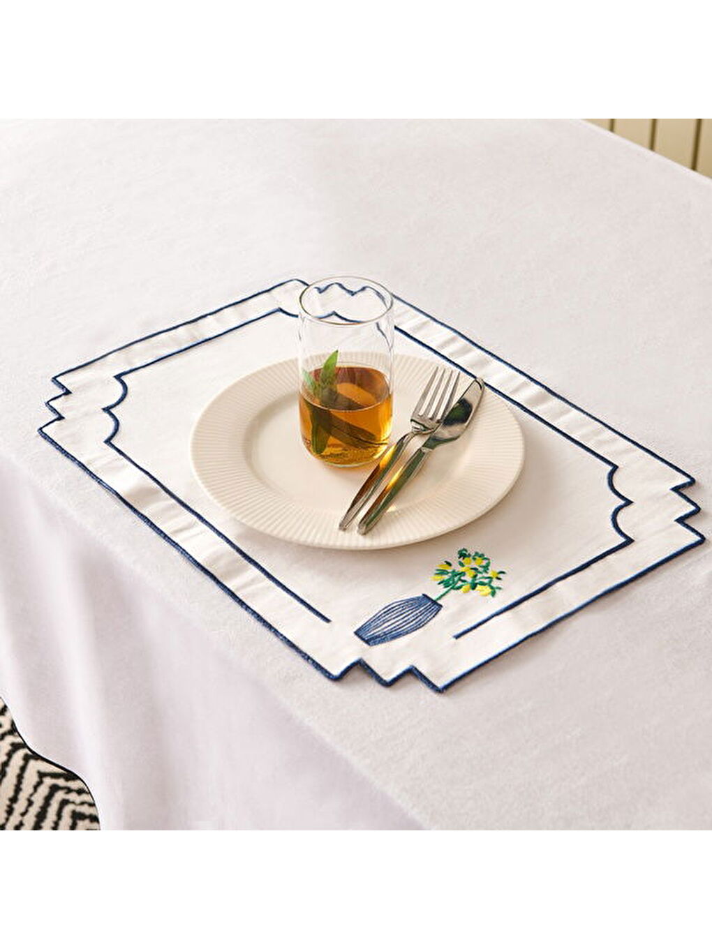 Soft Lime Amerikan Servis - Beyaz - 30x50 cm-5