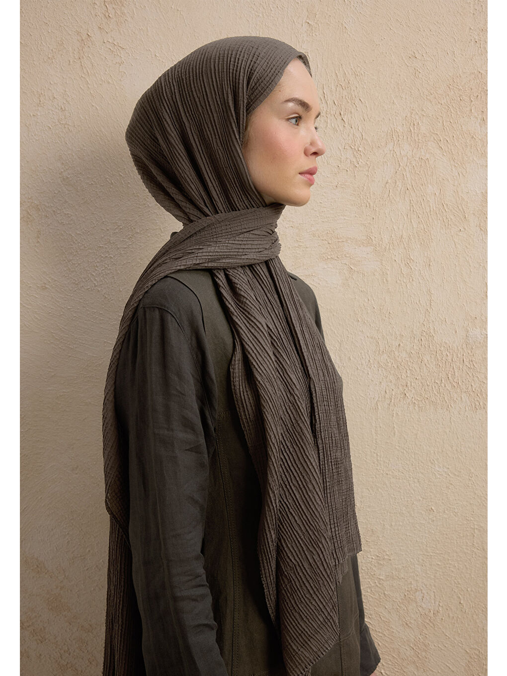 Siyah Modal Krinkıl Şal Duman-1