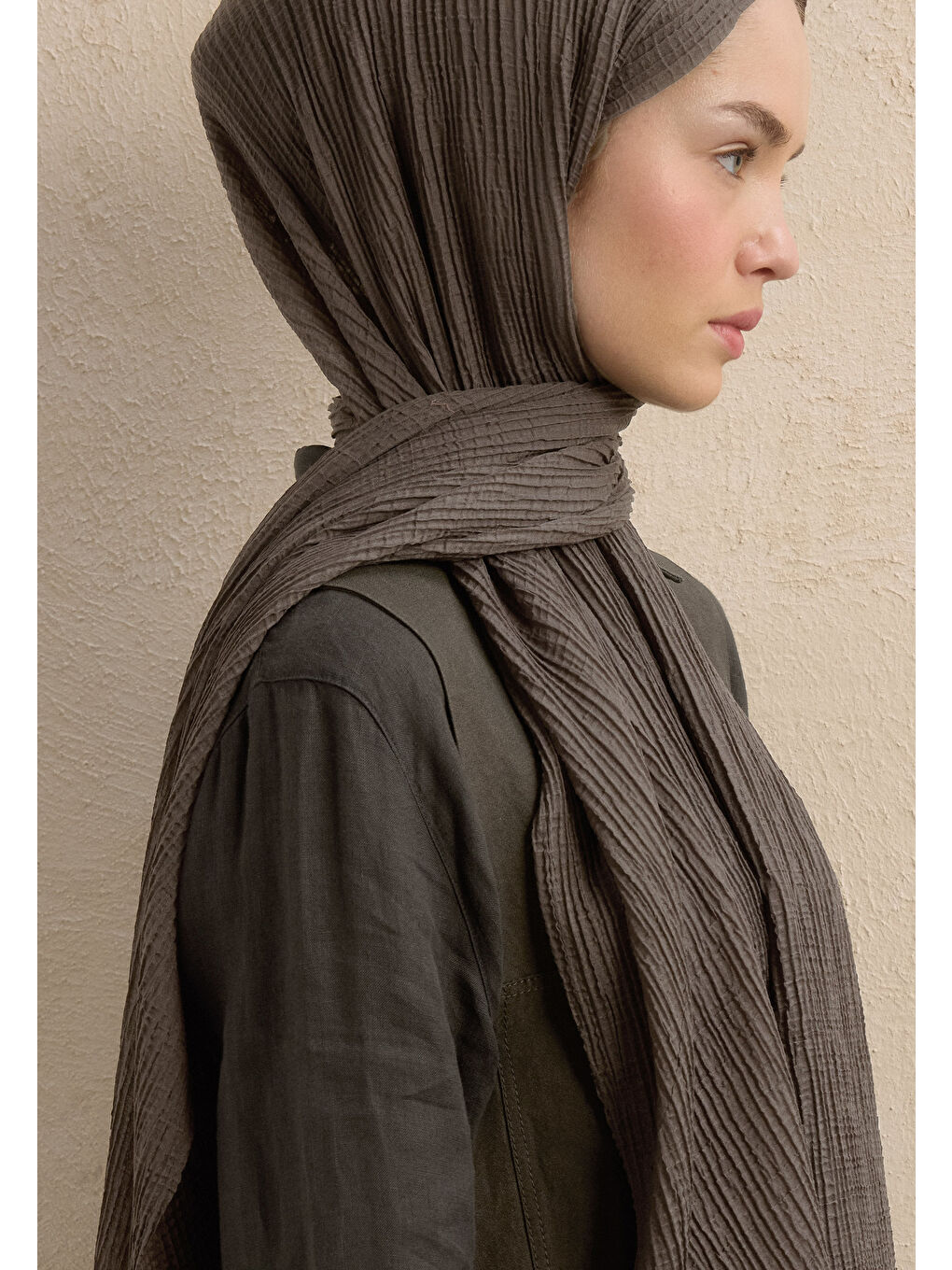 Siyah Modal Krinkıl Şal Duman-3