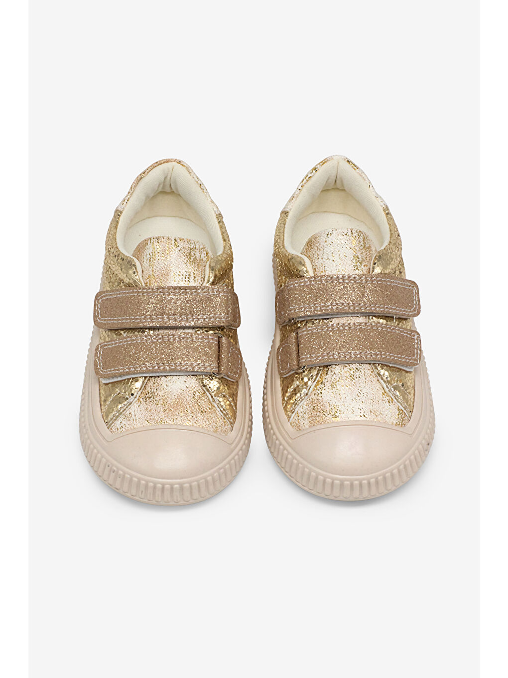 Sarı Çocuk Unisex Altın Çoçuk Sim Detaylı Cırtlı Rahat Kalıp Sneaker-1