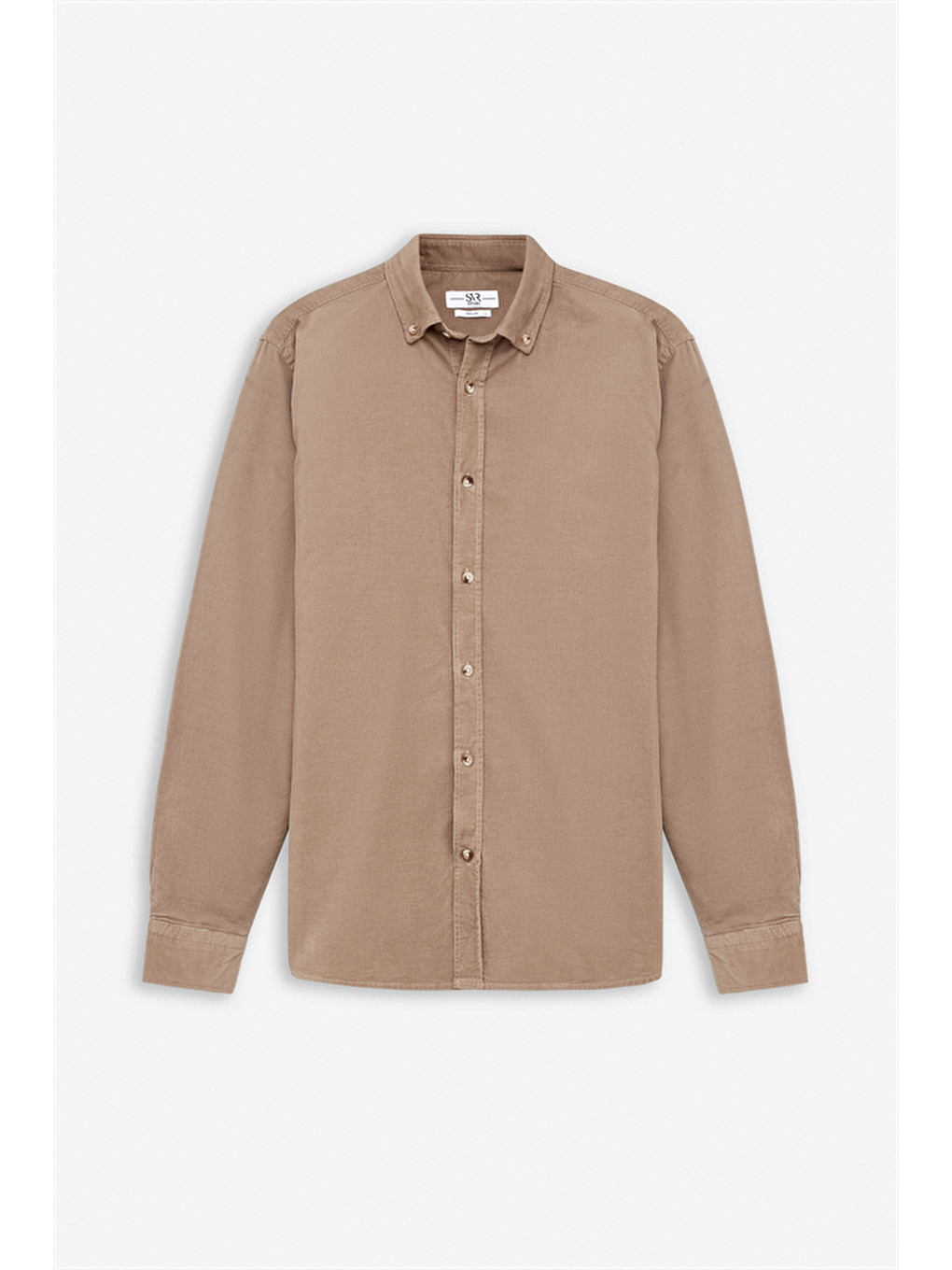 Bej Regular Düğmeli Yaka Casual Gömlek-7