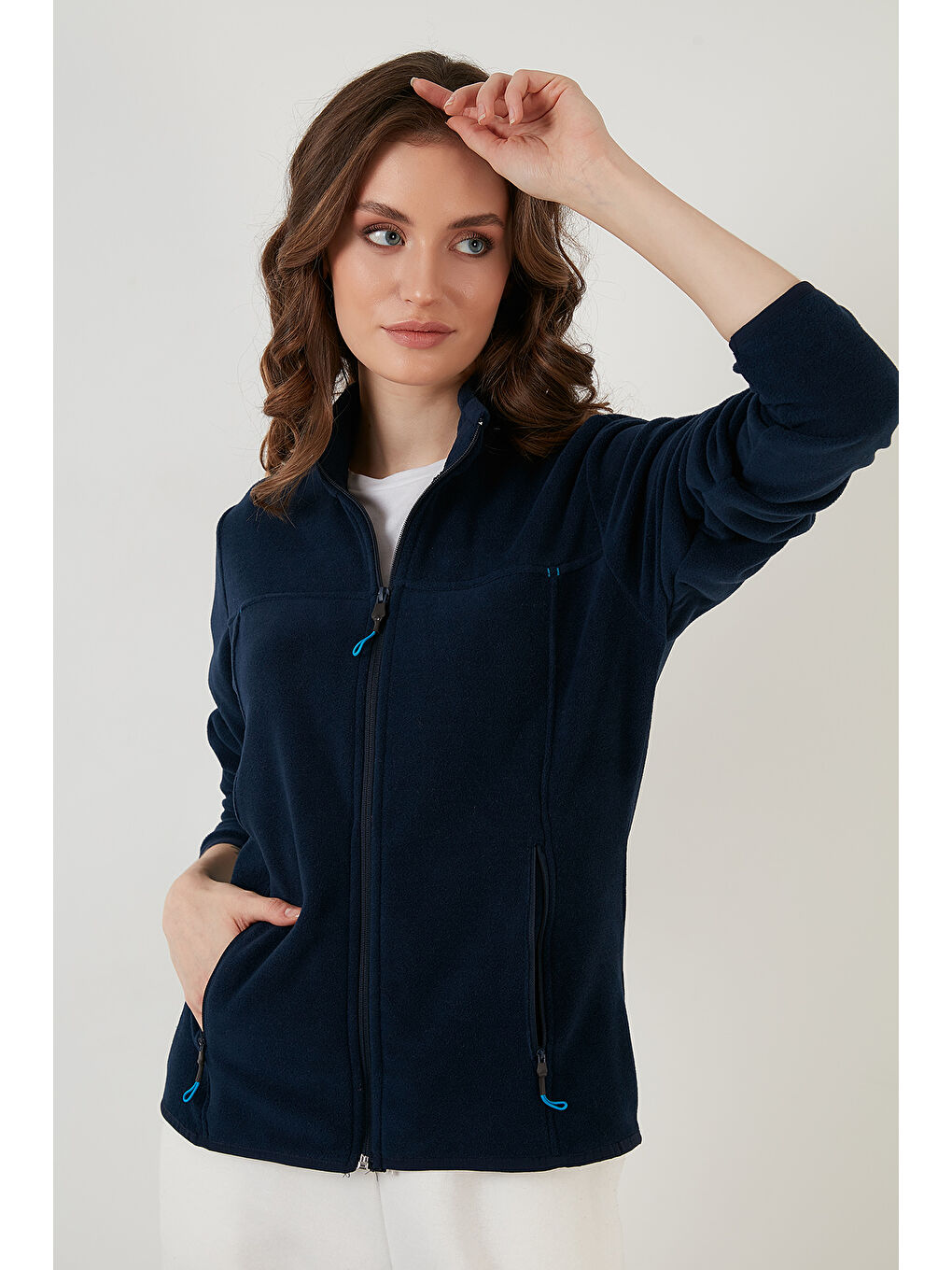 Lacivert Slim Fit Yumuşak Dokulu Anti-Pilling Tüylenme Yapmayan 2'li Paket Polar 590700200S2-1