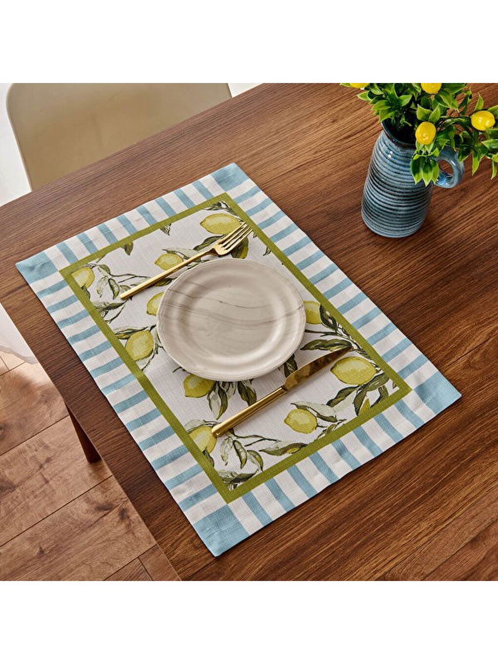 Karışık Soft Lime Cello Elvid 2'li Amerikan Servis - Renkli - 35x50 cm