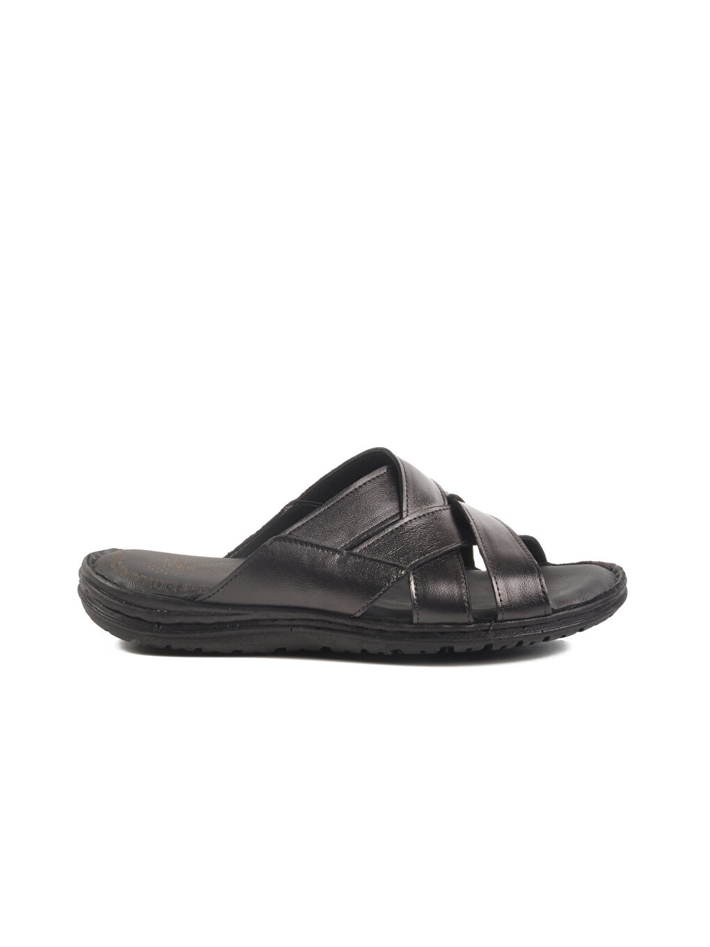 Siyah Hakiki Deri Erkek Terlik 476449 M