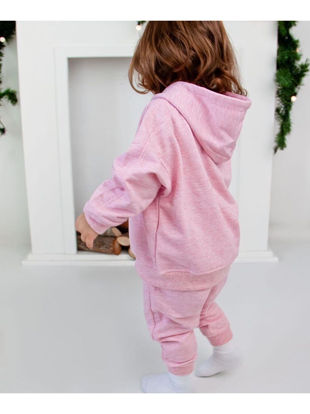 Pembe Kapüşonlu Sweat-1