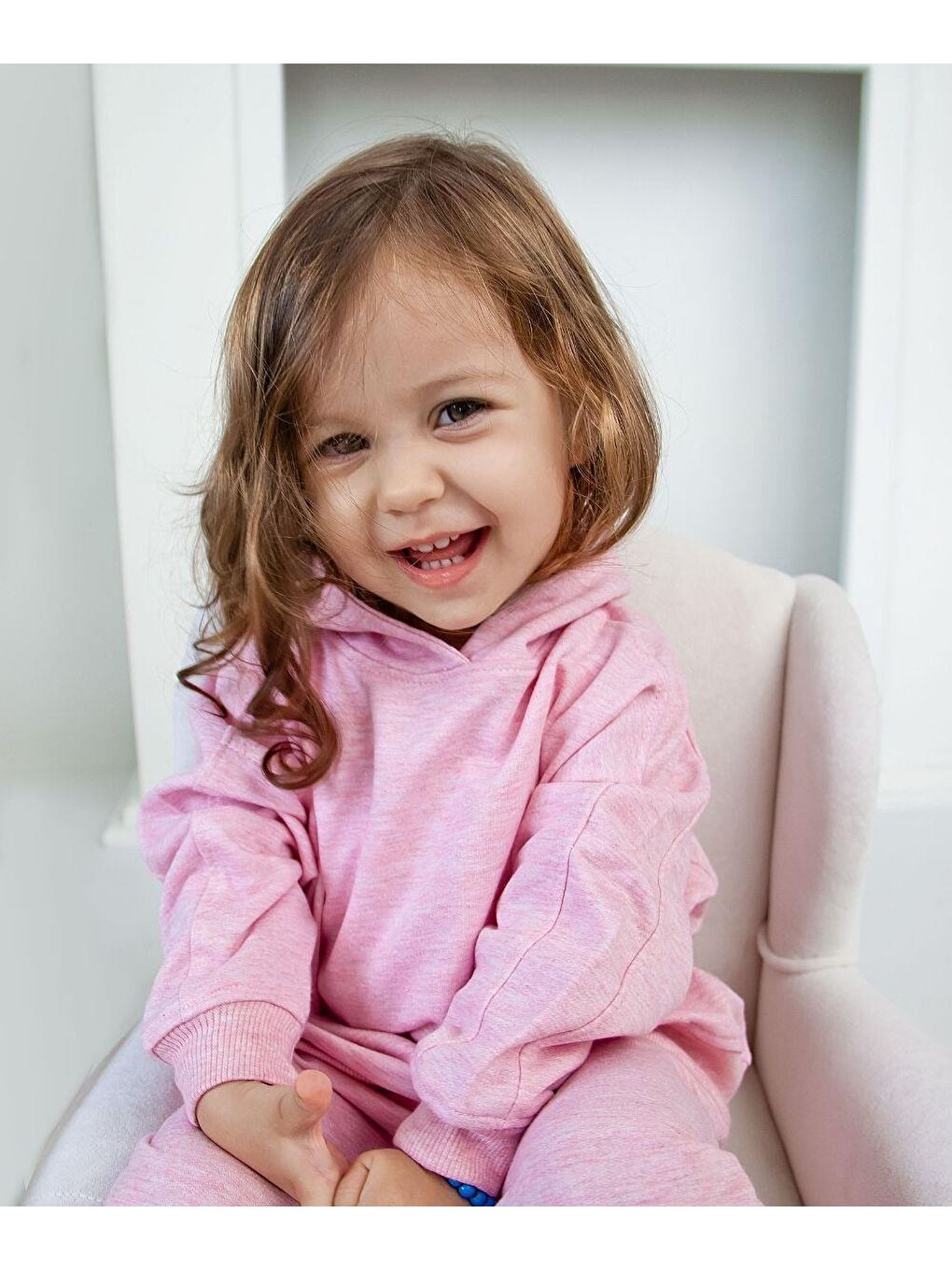 Pembe Kapüşonlu Sweat-2