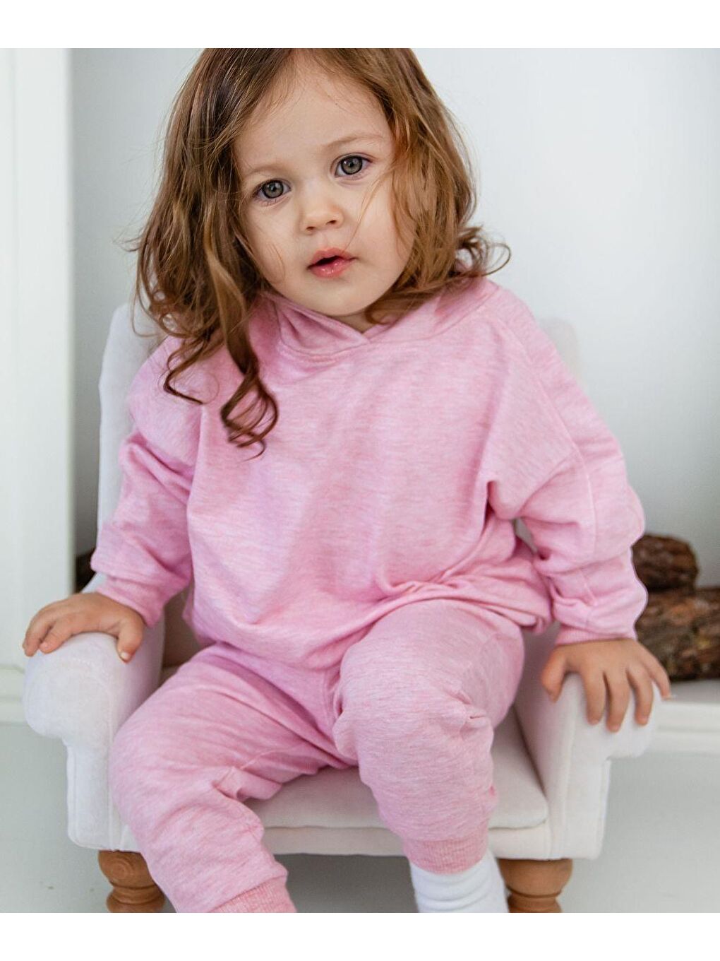 Pembe Kapüşonlu Sweat-4