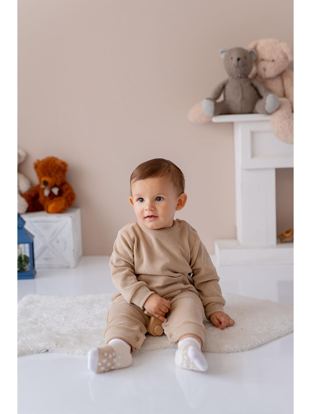 Unisex Bebekkanguru Cepli Polartulum - Bej-2