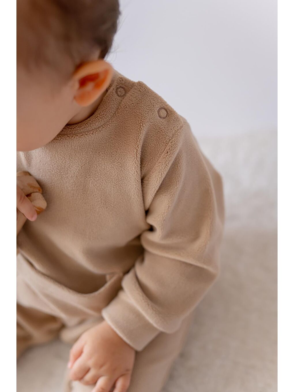 Unisex Bebekkanguru Cepli Polartulum - Bej-3