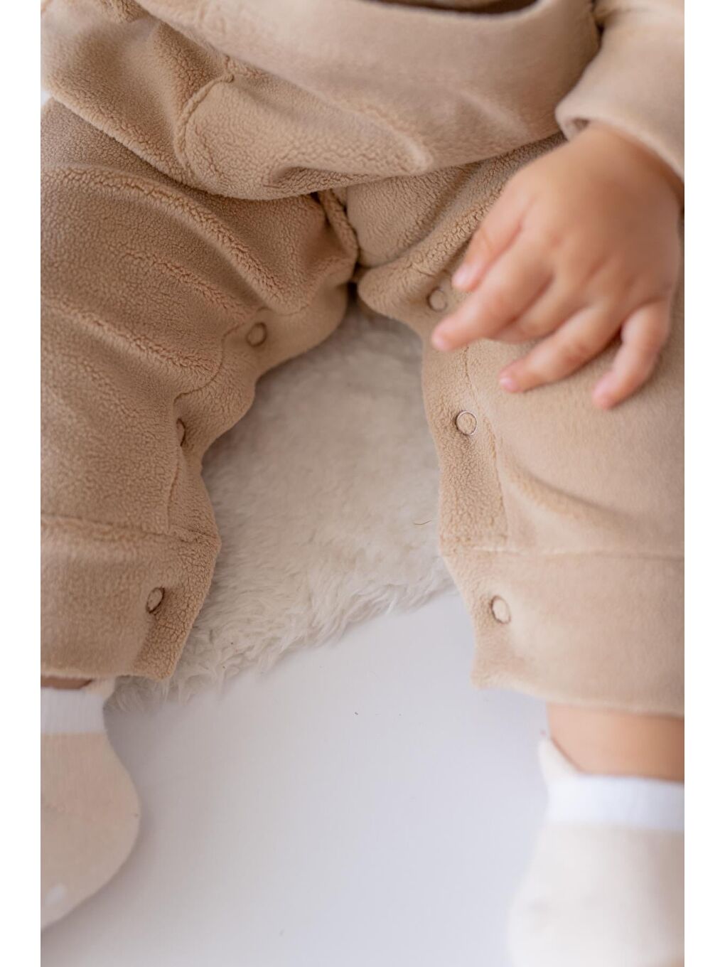 Unisex Bebekkanguru Cepli Polartulum - Bej-4