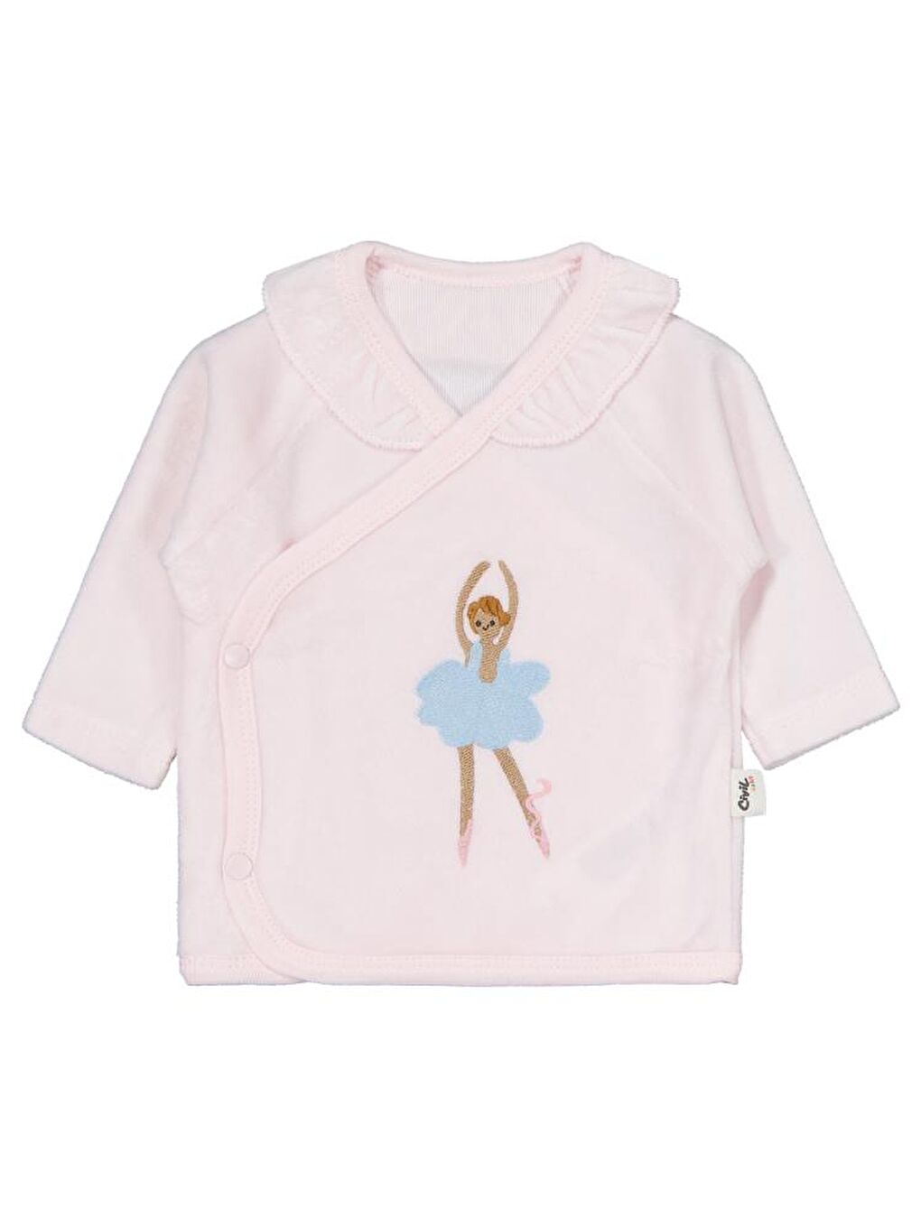 Baby Balerin Nakışlı Zıbın Takımları - Pembe 0-1 Ay