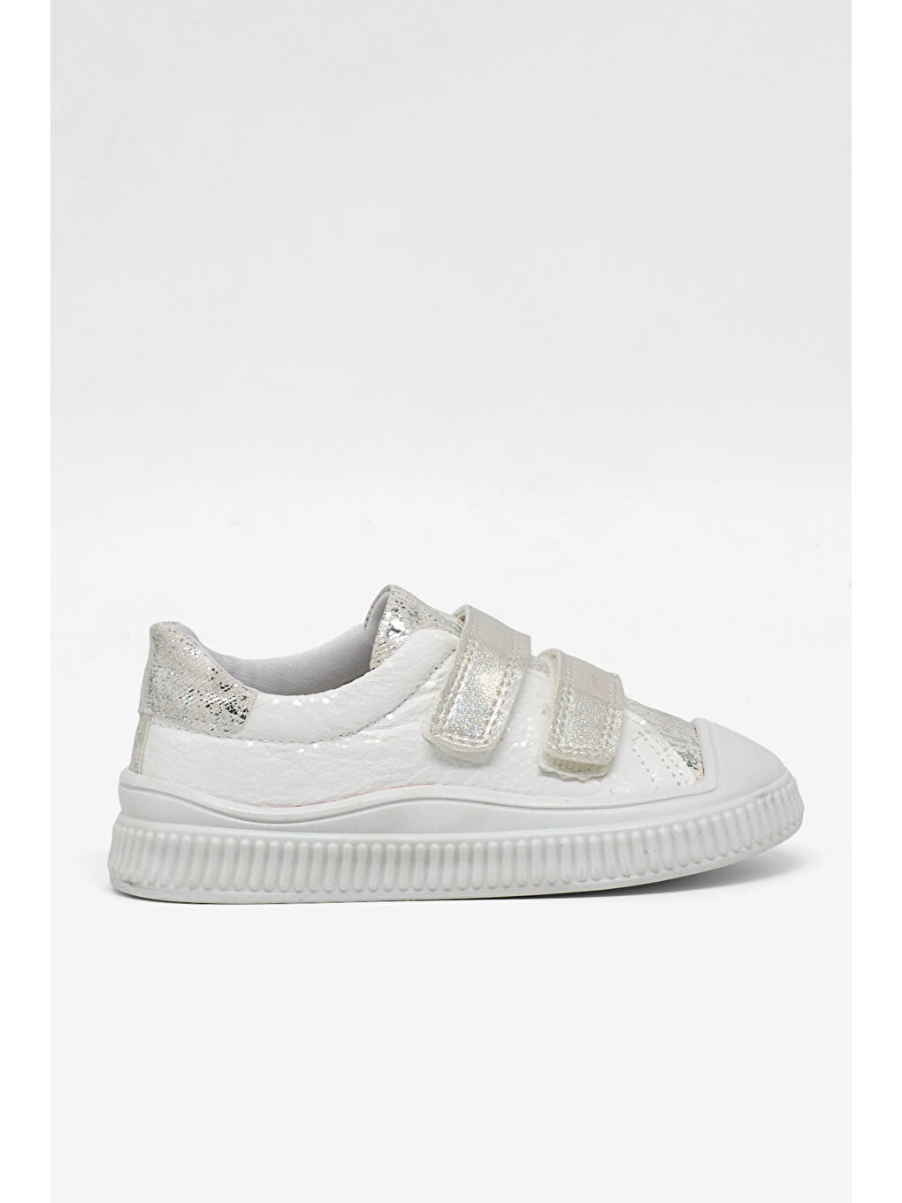 Çocuk Unisex Beyaz Çoçuk Sim Detaylı Cırtlı Rahat Kalıp Sneaker-5