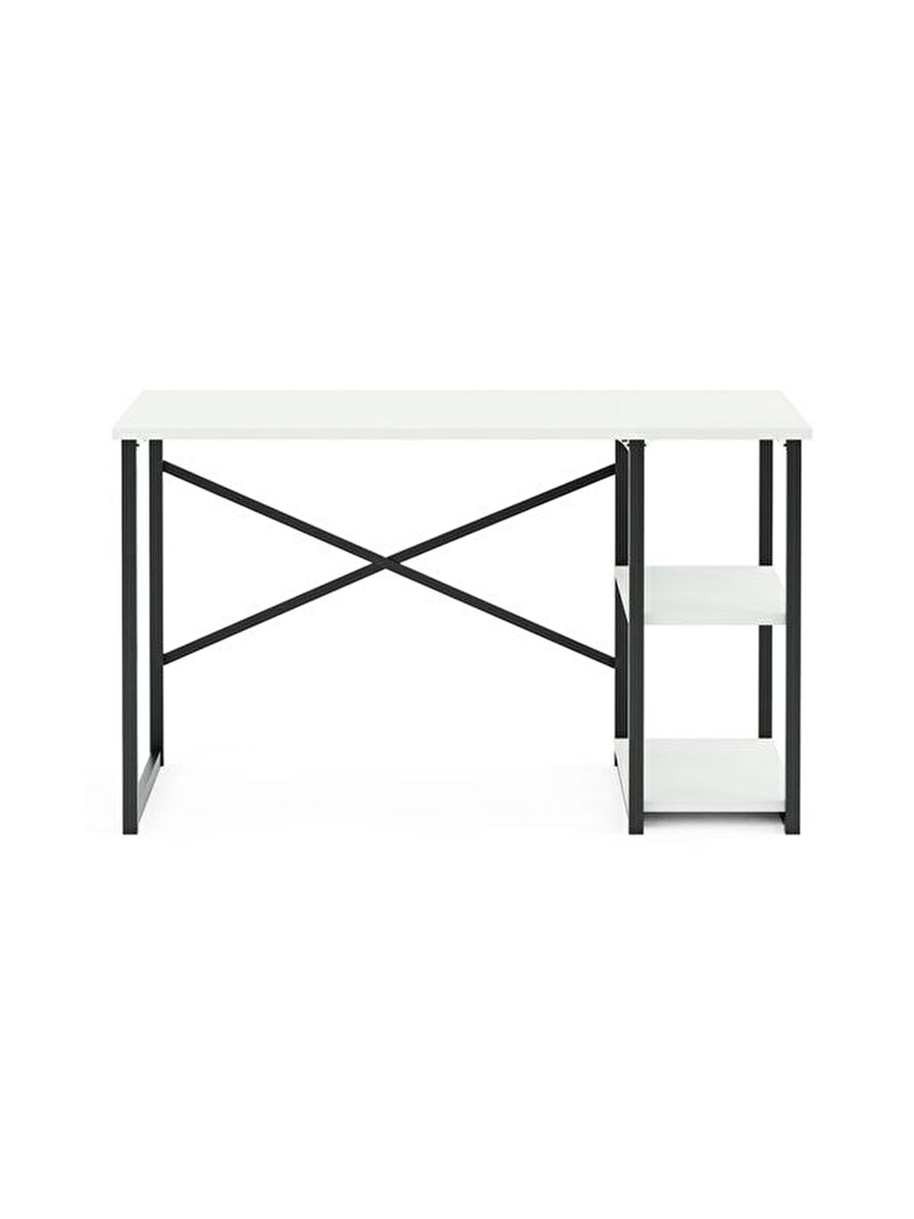 Raflı Çalışma Masası - Beyaz - 120 cm-4