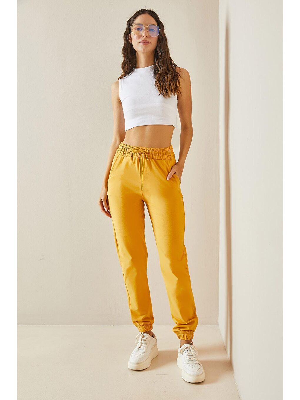 Kahverengi Hardal Jogger Eşofman Altı 5YXK8-48491-37