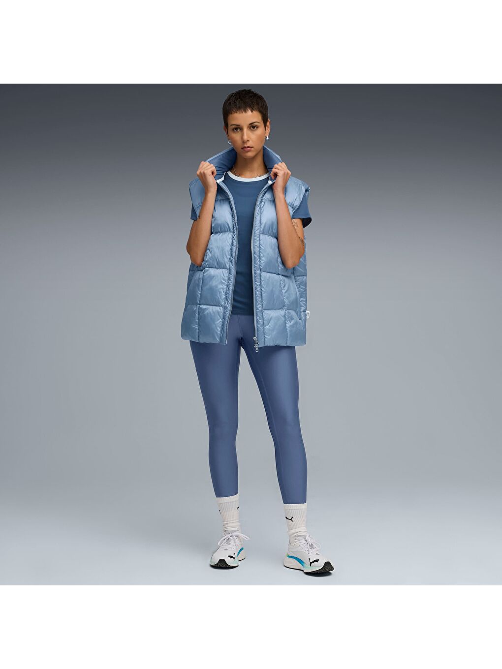 Lacivert VELOCITY Kadın Koşu Tişörtü-1