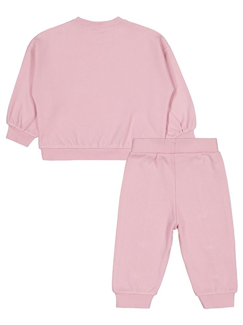 Baby Yazı Nakışlı Fiyonklu 6-18 Ay Takım - Pembe 6-9 Ay-2