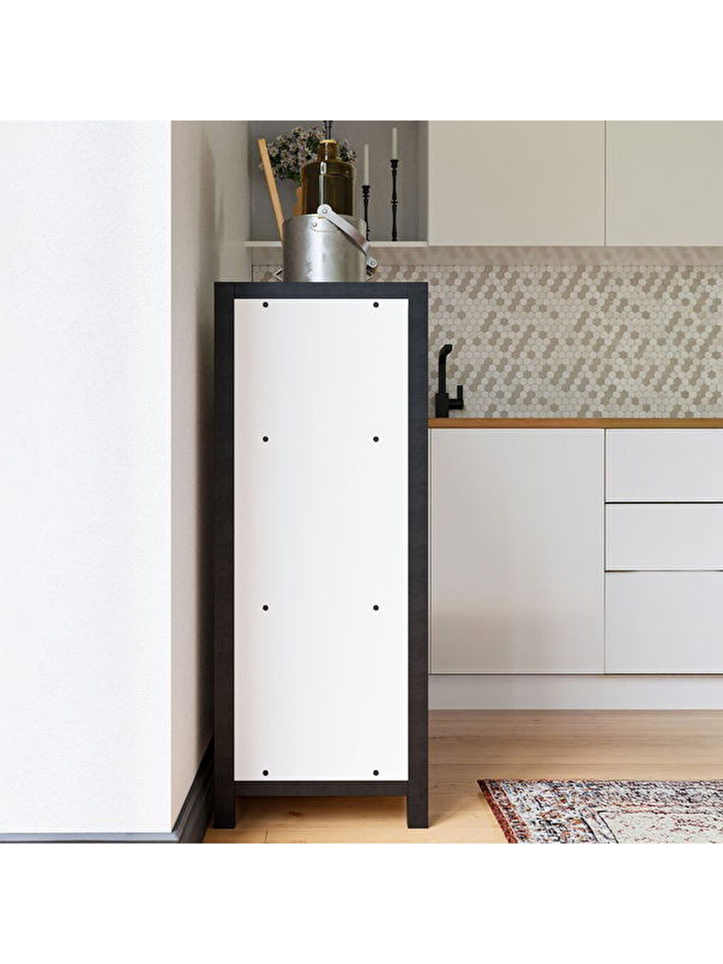 Likya Çok Amaçlı Dolap - Beyaz - 110x35x60 cm-1