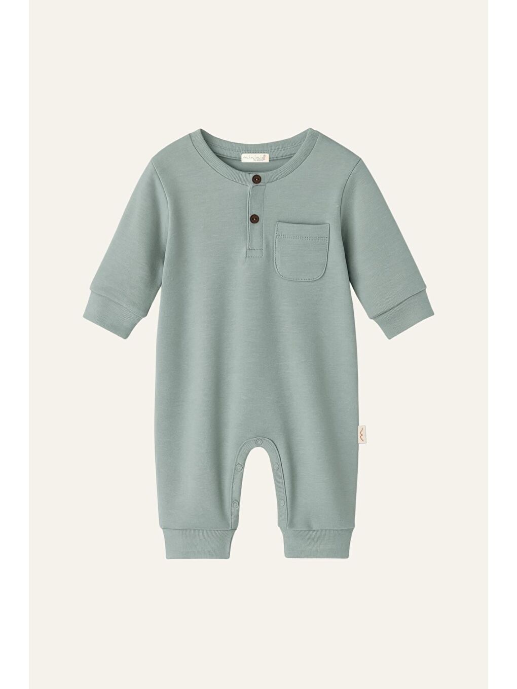 Yeşil Unisex Bebek Organik Tulum - Mint
