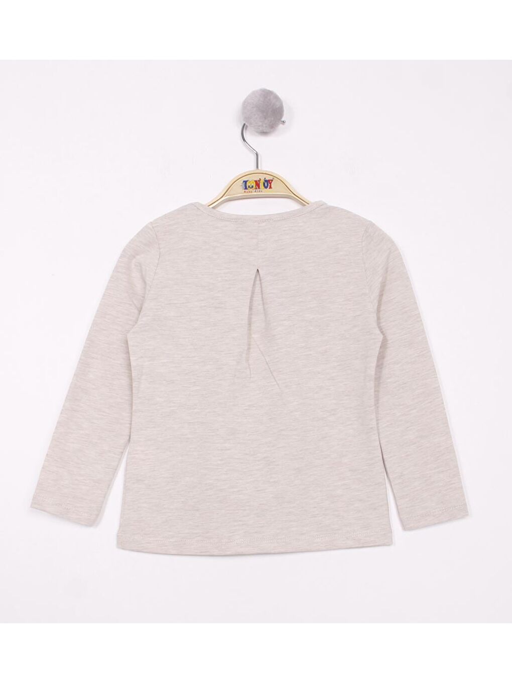 Bej Kız Çocuk Surprise Kalp Nakışlı Tişört-1