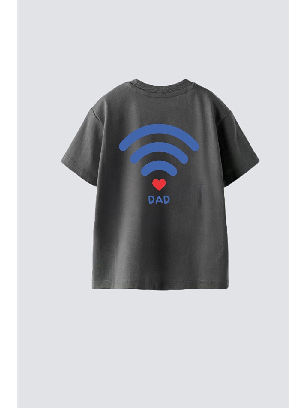 Lacivert Unisex Çocuk Pamuklu Bisiklet Yaka T-Shirt